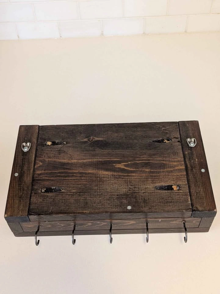 Rustic Oak/Cedar Key & Mail Holder - Wall Mounted - photo 3