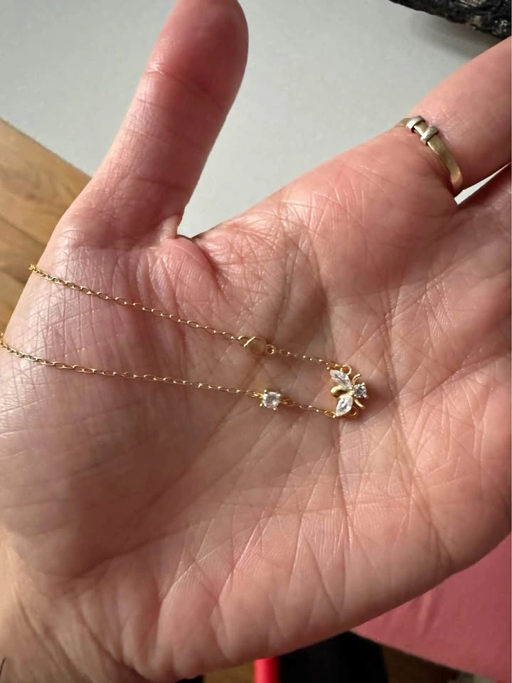 Silver 925 Gold Dipped Angel Bracelet
