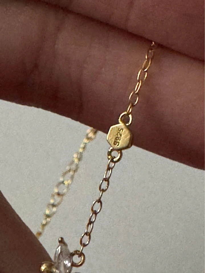 Silver 925 Gold Dipped Angel Bracelet - photo 2