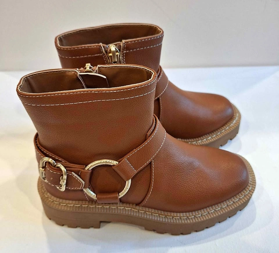 Sam Edelman Girls Moto Ankle Boots - Size 12