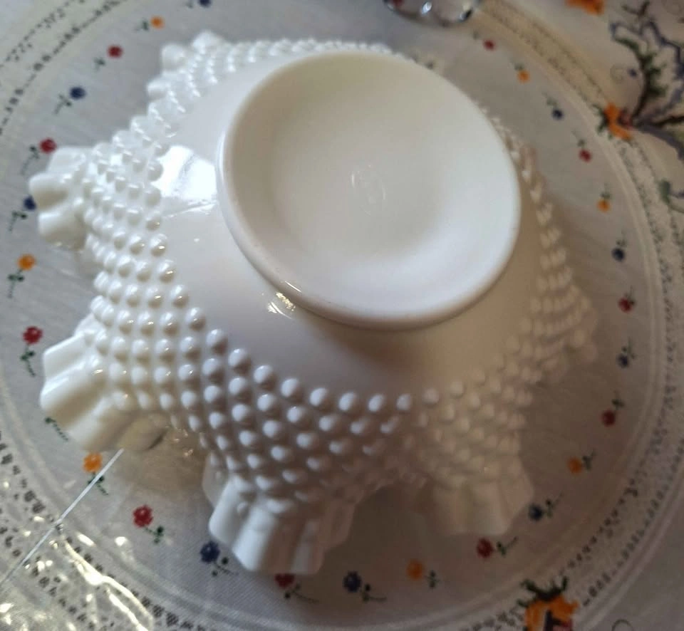 Vintage Fenton Milk Glass Ruffled Serving Bowl 11.25" - photo 2
