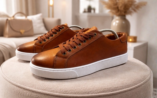 Men's Grand Court Rich Brown Sneaker - New
