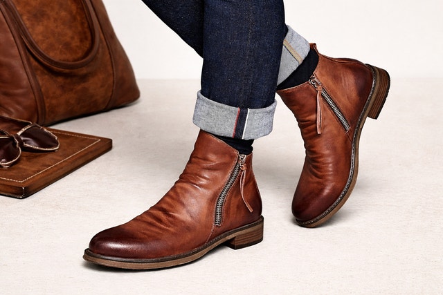 Brand New Men's Zip Up Chelsea Boots