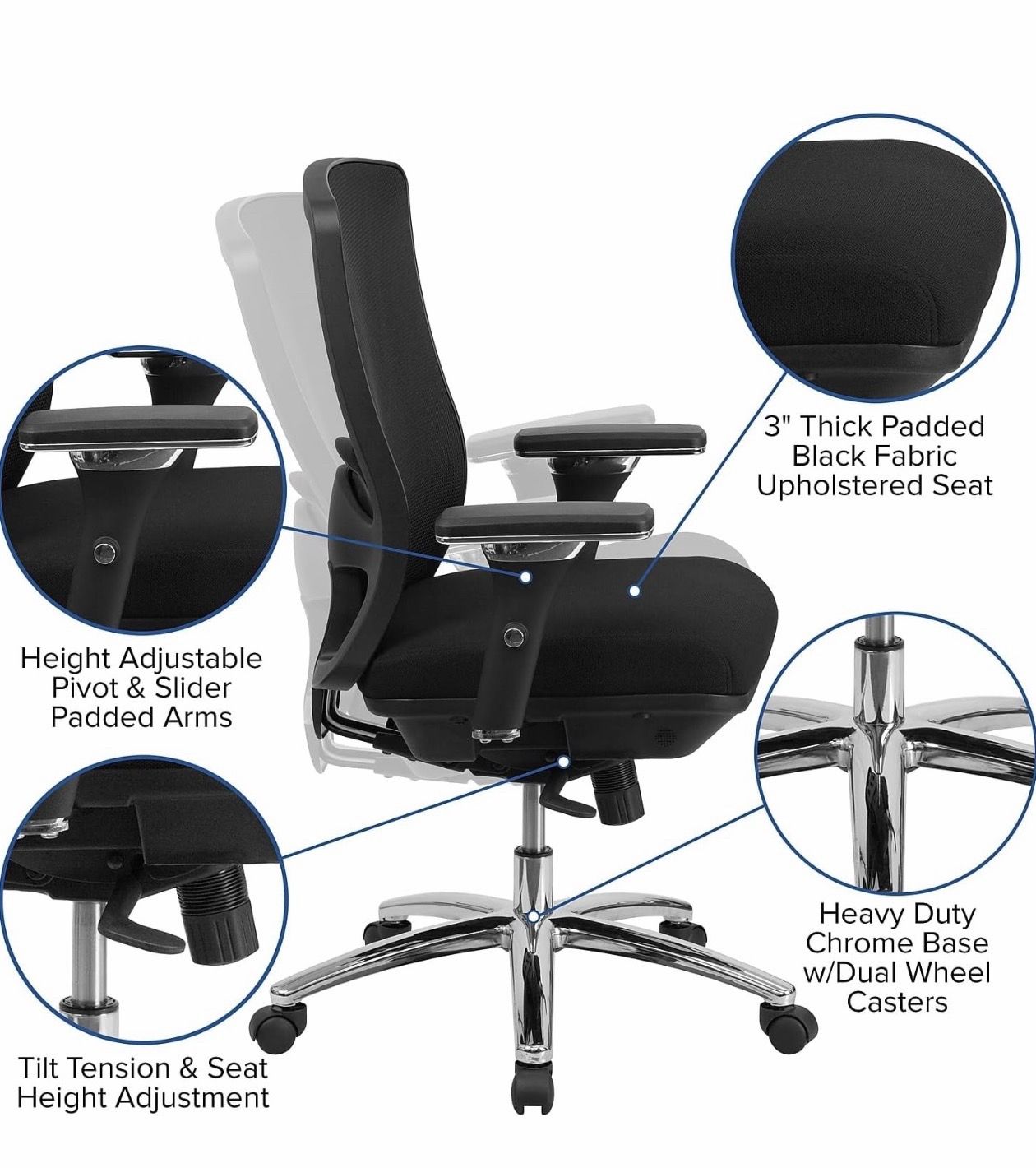 Ergonomic Office Chair - Black - photo 2
