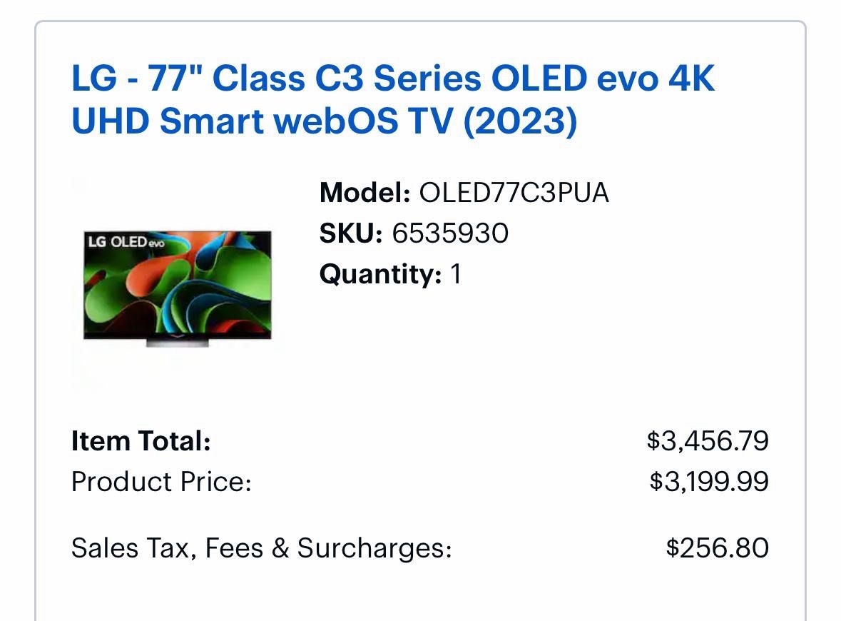 LG 77" C3 Series OLED 4K Smart TV (2023) w/ Wall Mount - photo 3