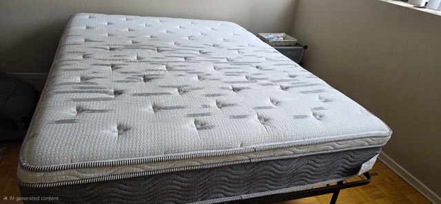 Queen Mattress + FREE metal bed frame - photo 2