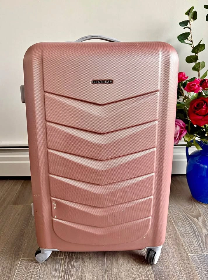 Rose Gold Medium Checked Luggage