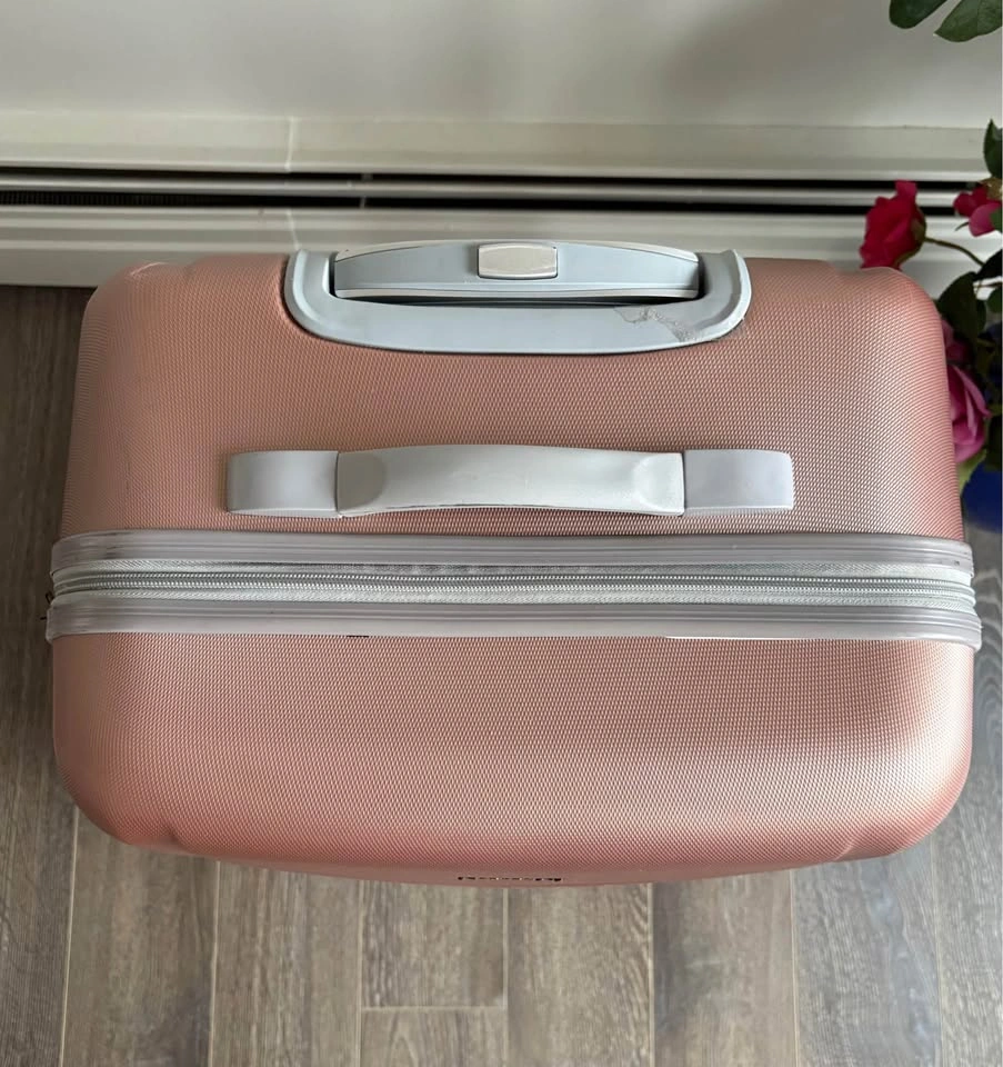 Rose Gold Medium Checked Luggage - photo 2