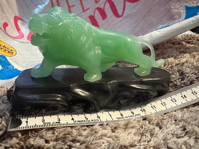 Fake jade plastic Lion Statue