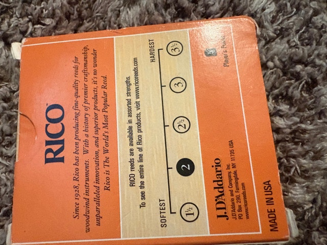 Rico Clarinet Reeds - Size 2 - photo 2