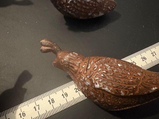 Vintage Table Card Holder - Set of 7 Quail Figurines - photo 3