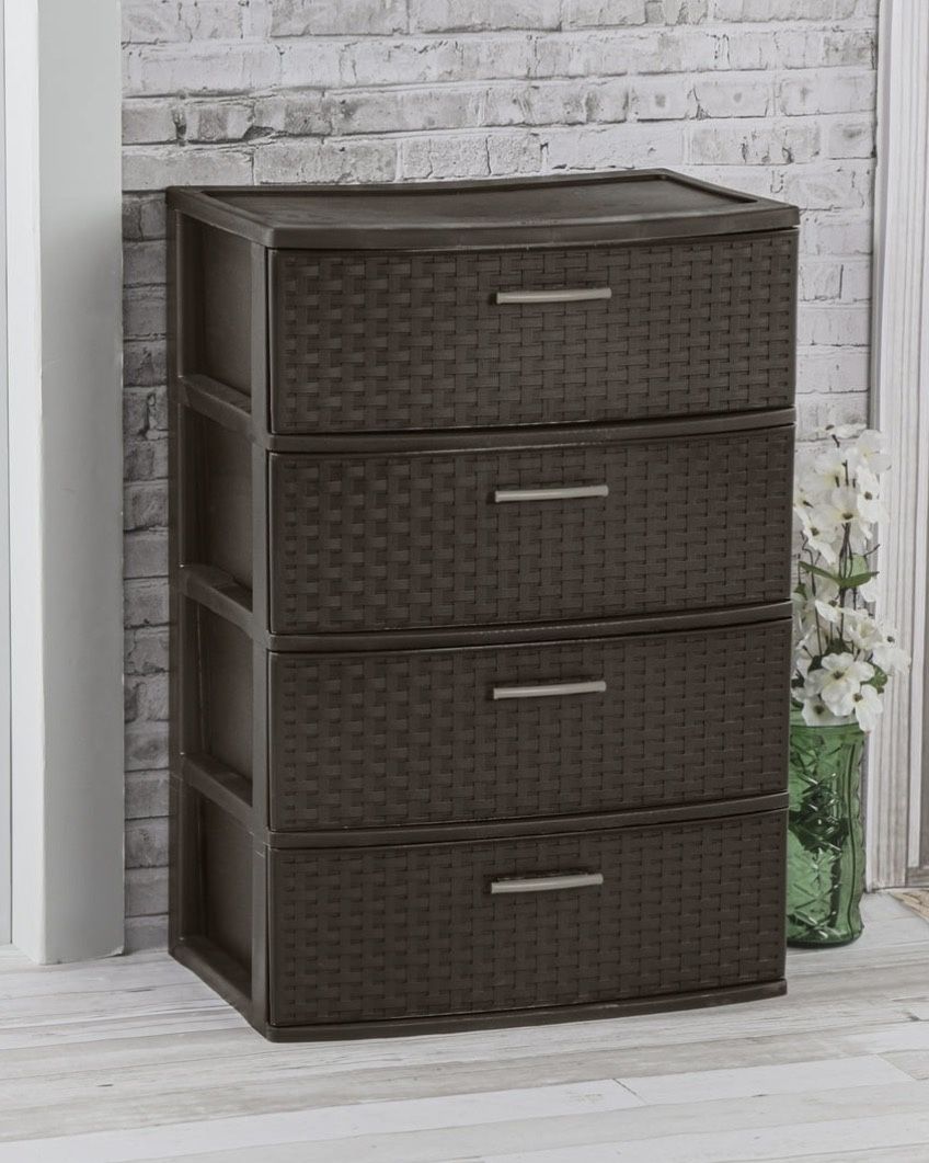 2 Sterilite 4 Drawer Wide