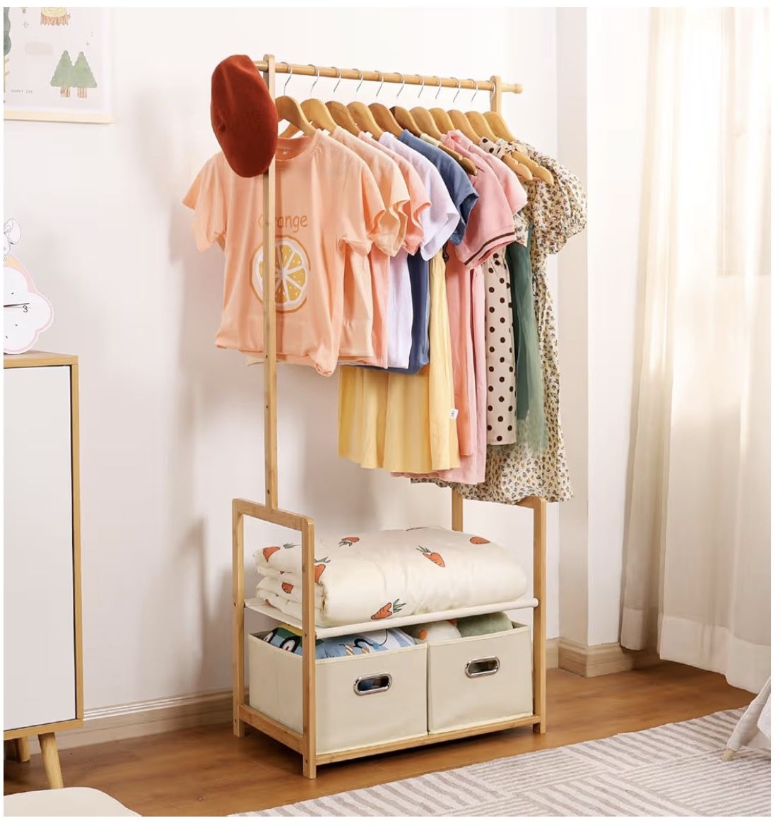 Kids Clothing Rack Bamboo