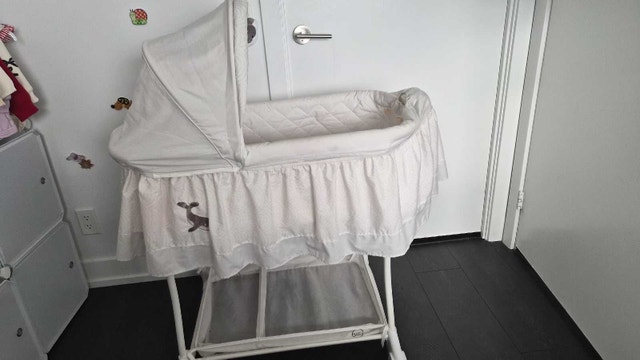 Baby Bassinet with Toys & Wheels