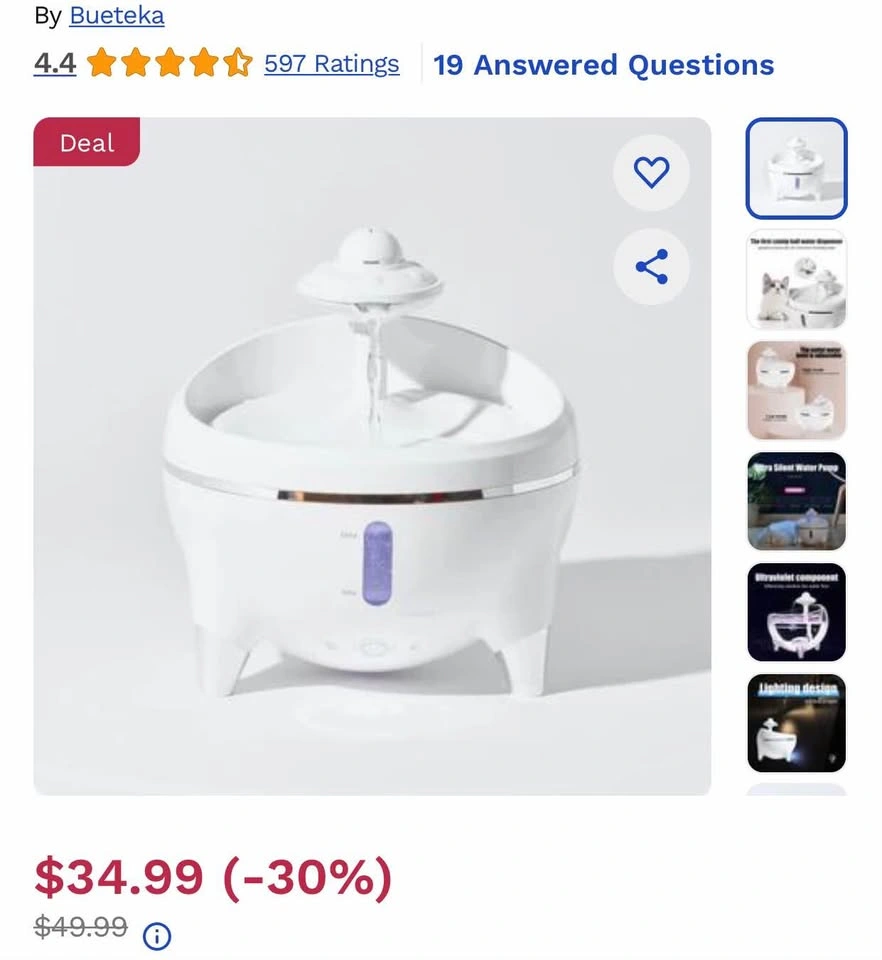 Brand new cat water fountain - photo 4
