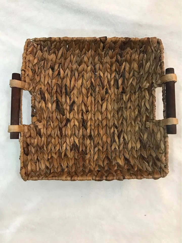 Woven seagrass basket