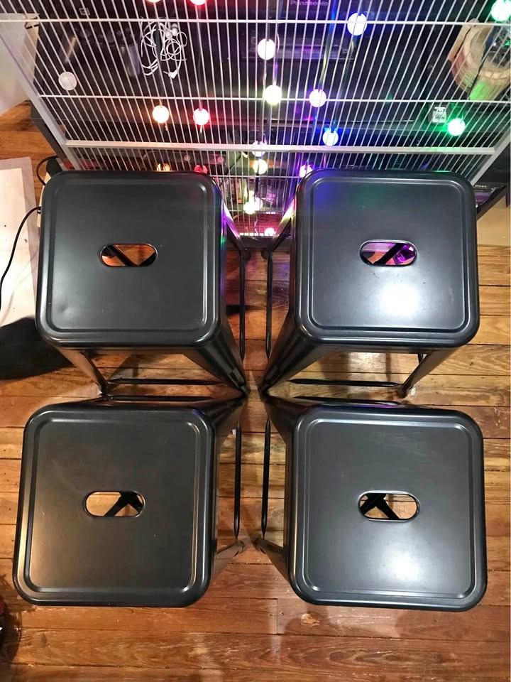 Black Counter Height Metal Chairs