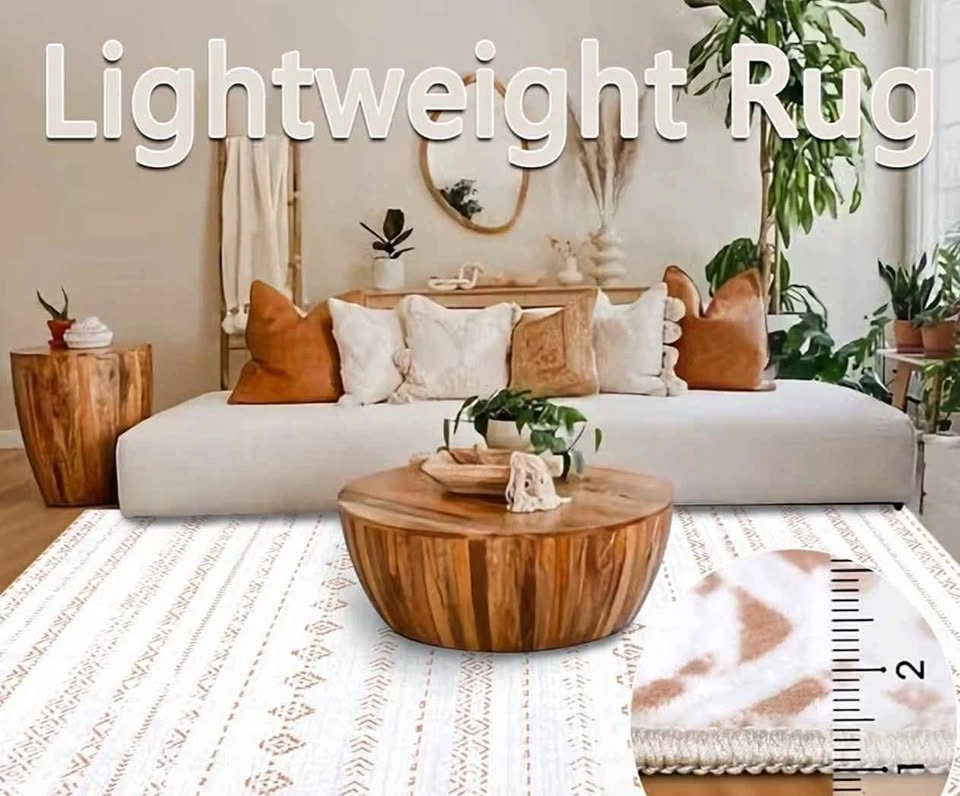 Boho Beige Rug~ Washable 🆕
