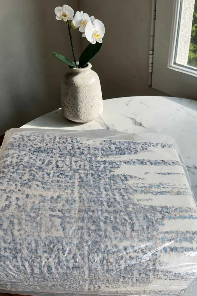 SOFT NAVY + IVORY WASHABLE RUG ✧ 9x12 - photo 3