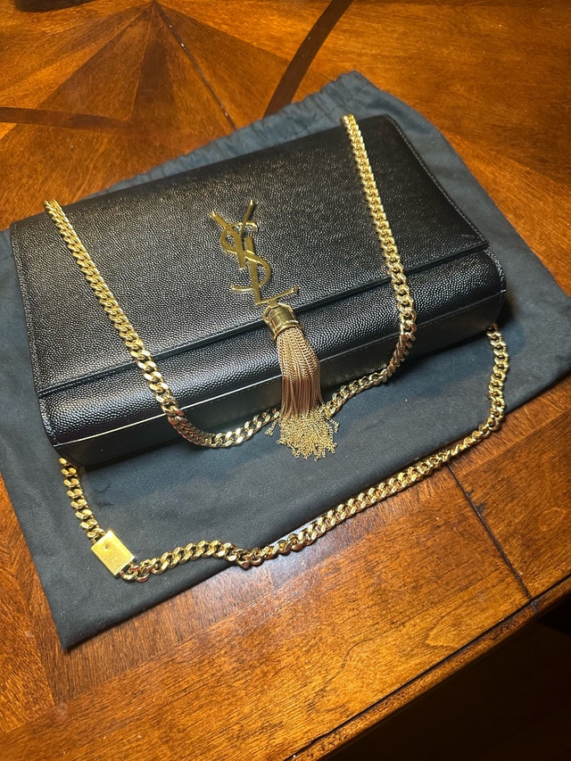 KATE MEDIUM TASSEL IN GRAIN DE POUDRE EMBOSSED LEATHER - photo 2