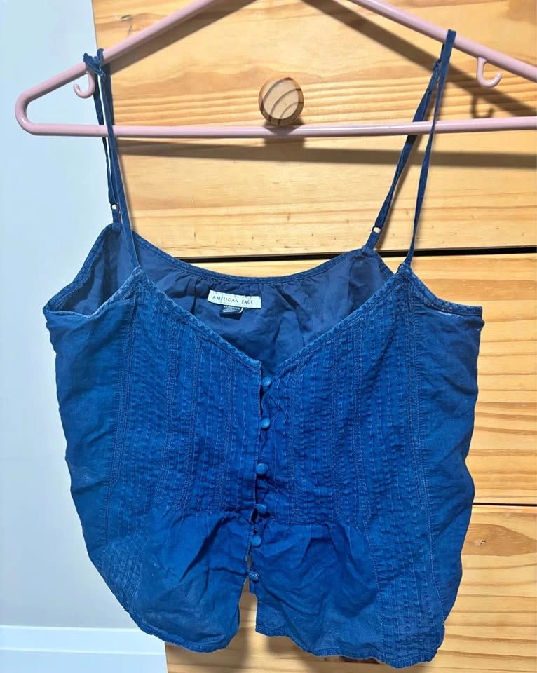 American Eagle Indigo Button Front Camisole