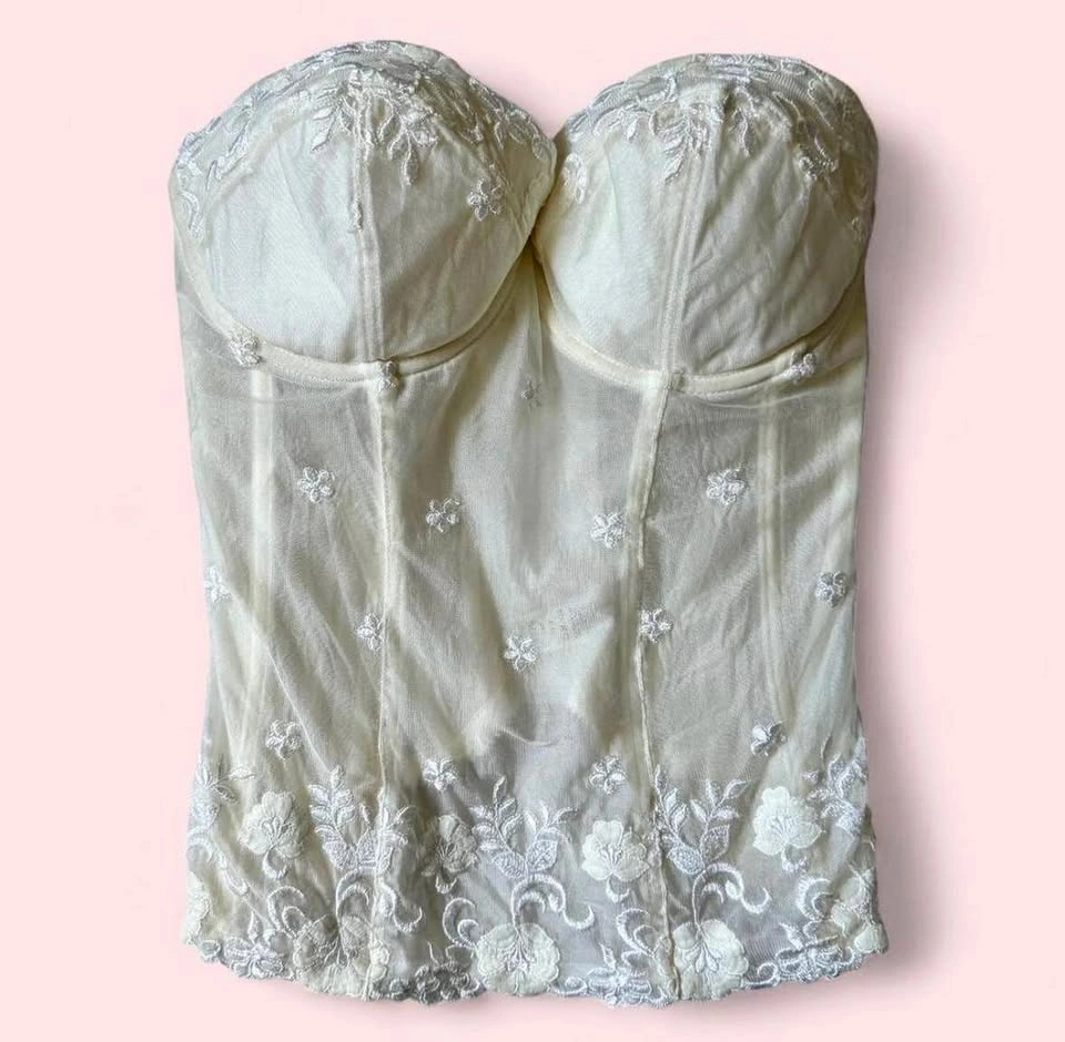 Vintage Cream Corset Top