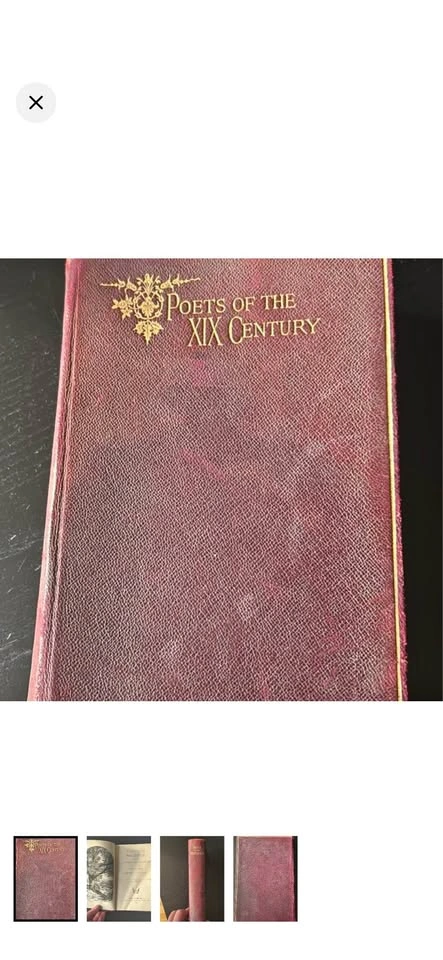 VICTORIAN ANTIQUE POET BOOK