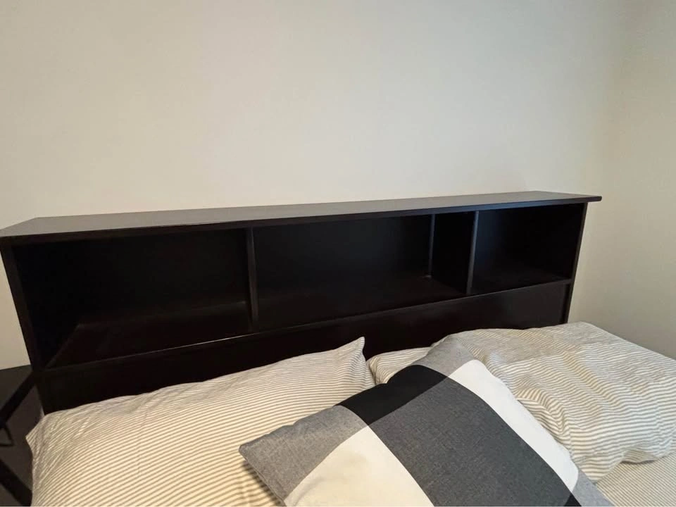 Solid Wood Double Bed with Storage - photo 2