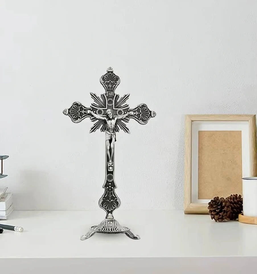 Gothic “Vintage Style” Silver Tone Crucifix