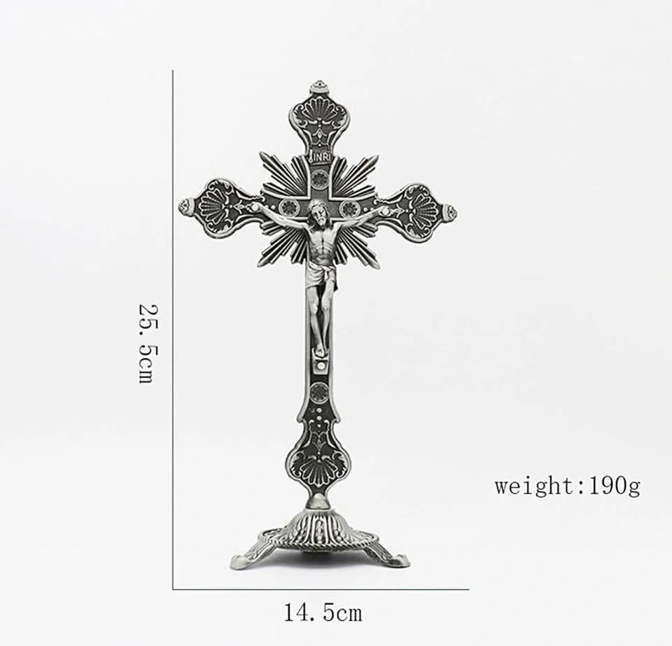 Gothic “Vintage Style” Silver Tone Crucifix - photo 2
