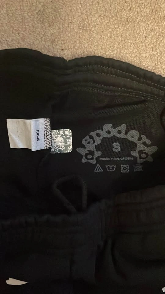 Sp5der Black Sweatpants - Small - photo 2