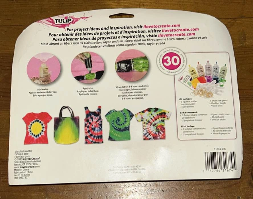 Tulip Brand New in Package One-Step 5 Color Tie-Dye Kit - photo 2