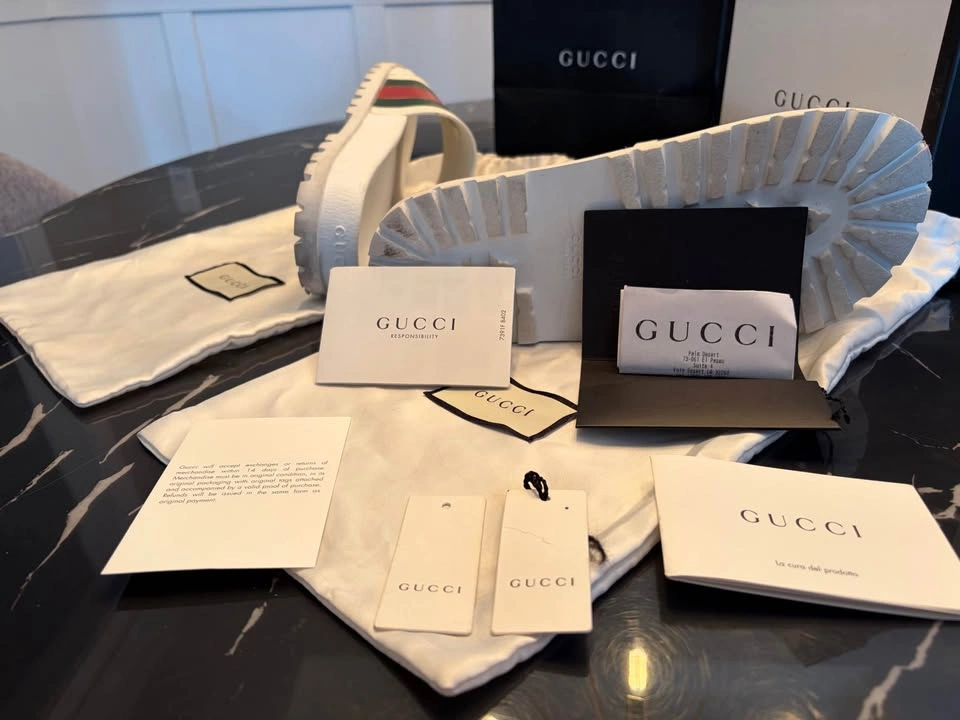Gucci Pursuit 72 Men's Rubber Slides - Size 9 - photo 5