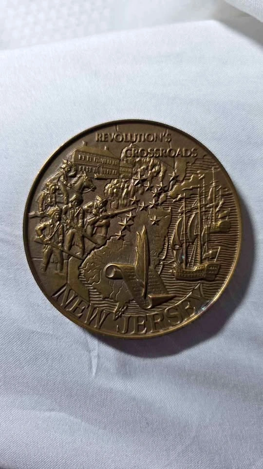 1976 NJ American Revolution Bicentennial Bronze Medal - Medallic