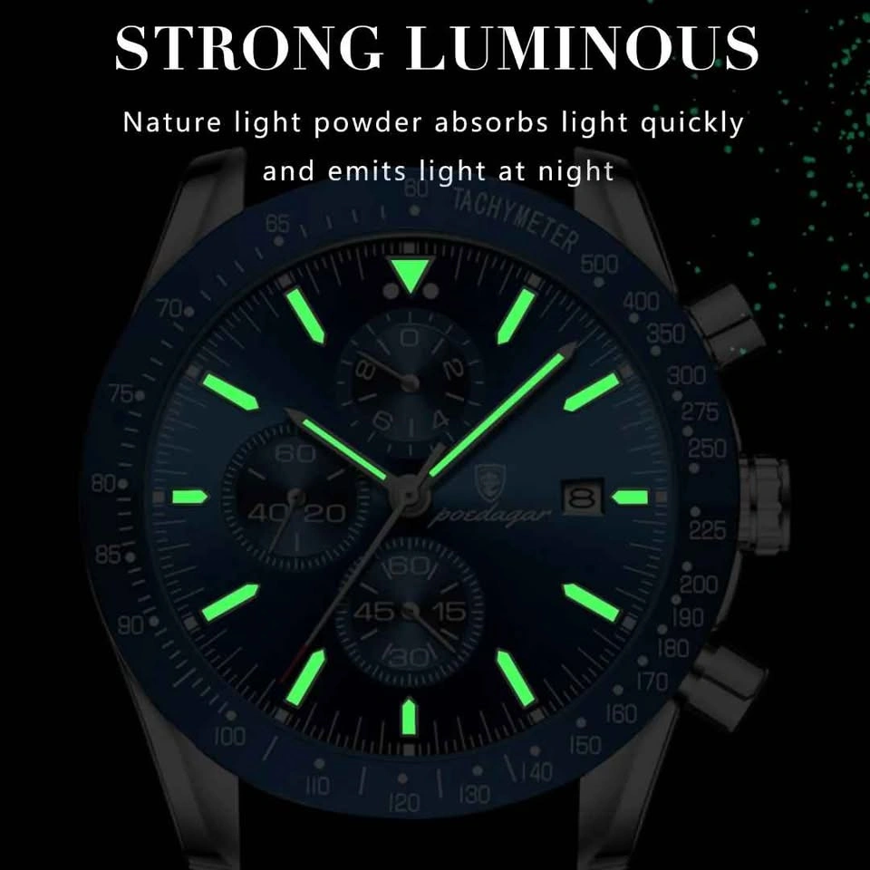 Stylish Waterproof Men's Chronograph Watch - Luminous - photo 3