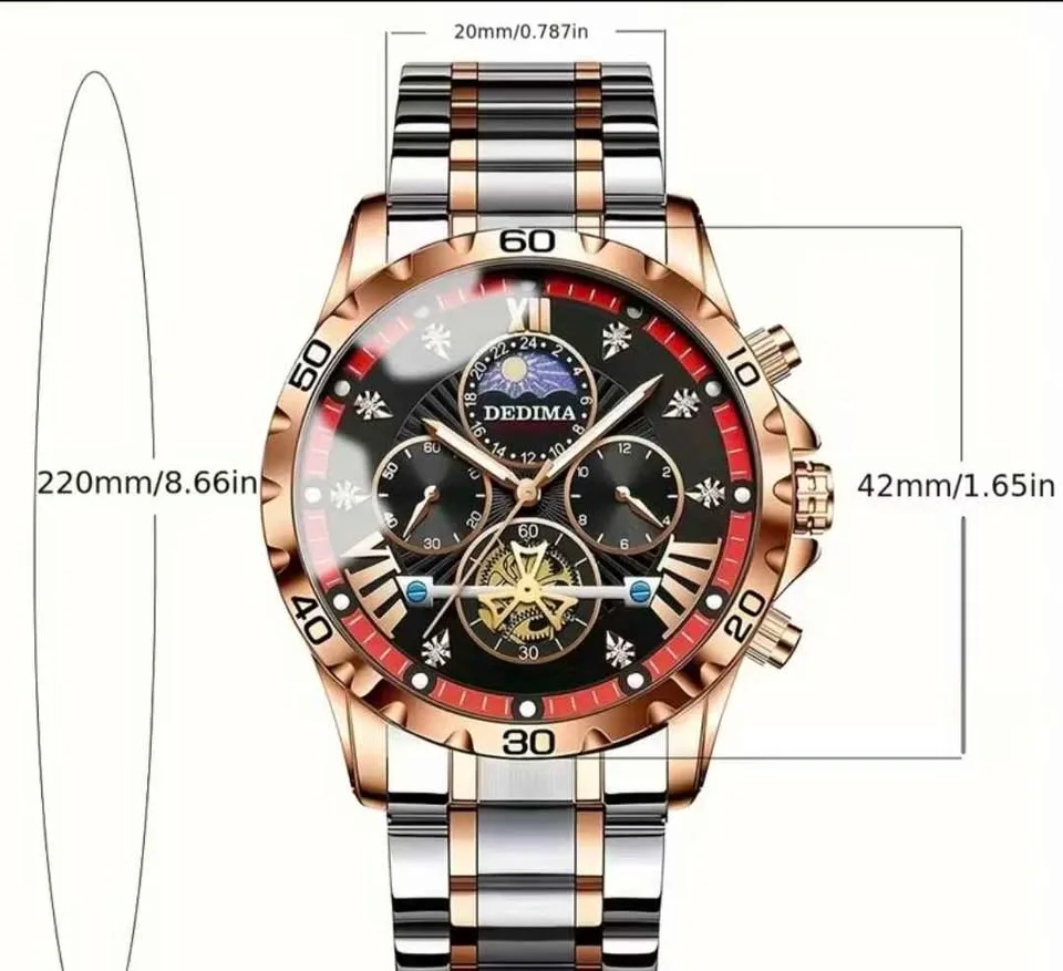🔥 Men’s Luxury Quartz Watch – Elegant, Waterproof, Luminous | Gr - photo 3