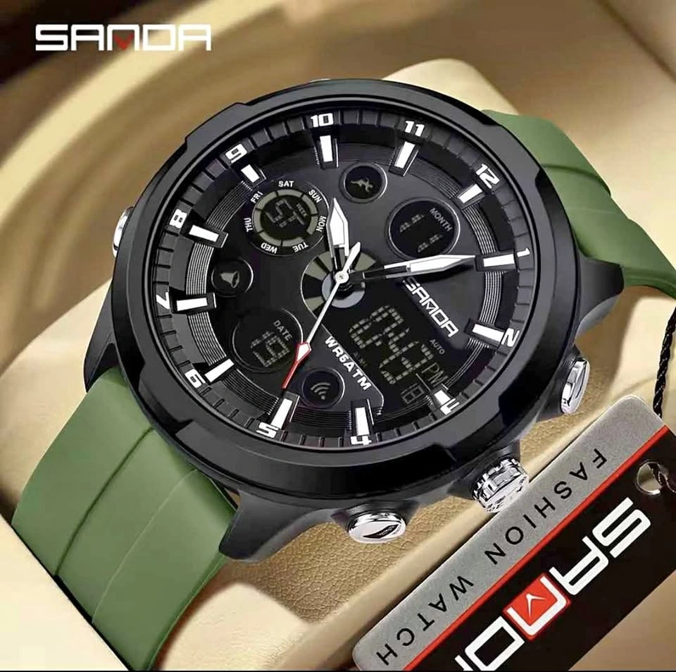 Men’s Military Sport Watch – Dual Display, Waterproof