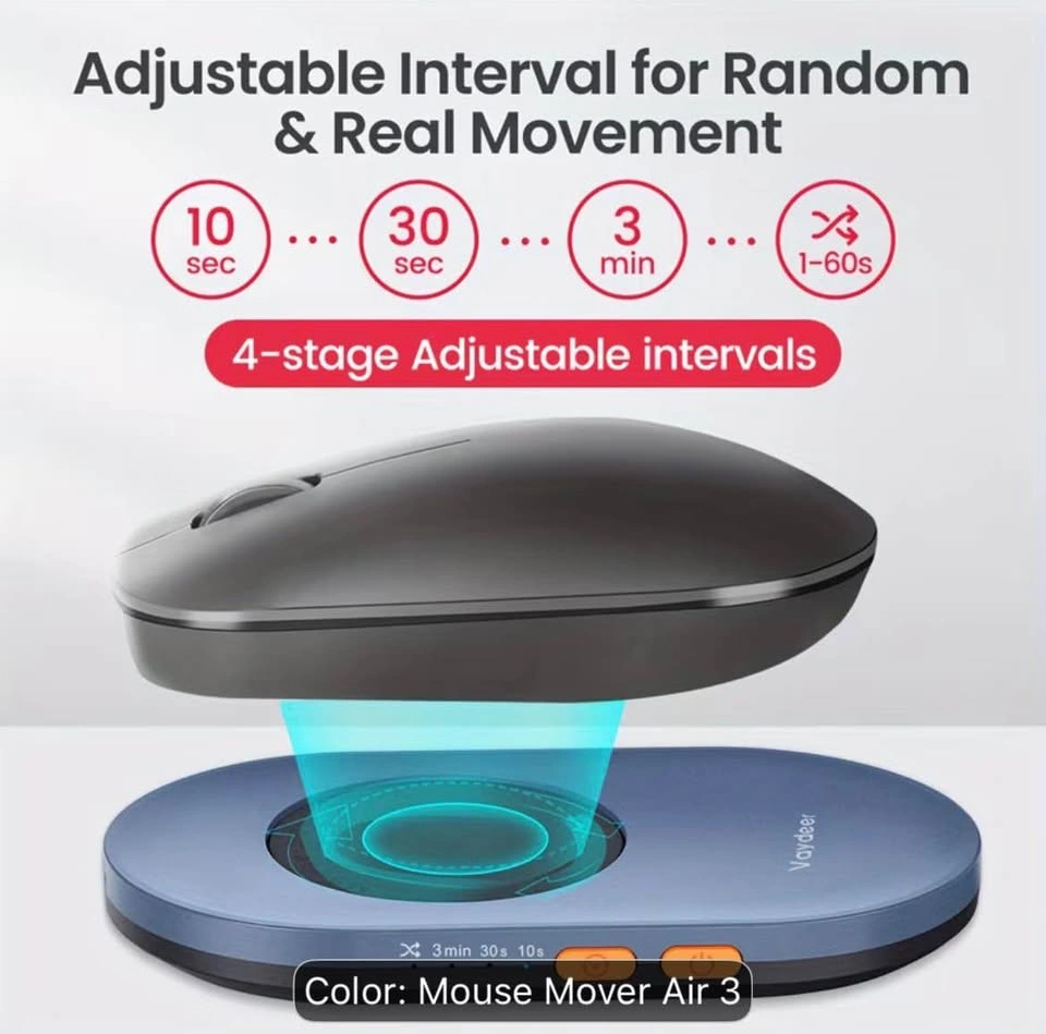 Vaydeer Ultra Slim Mouse Mover, Air 3 Mouse Jiggler - photo 2
