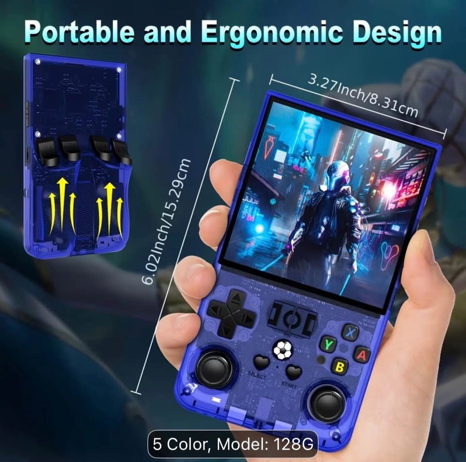Black R36MAX RETRO HANDHELD Gaming Console RK3326 Chip 128G - photo 2