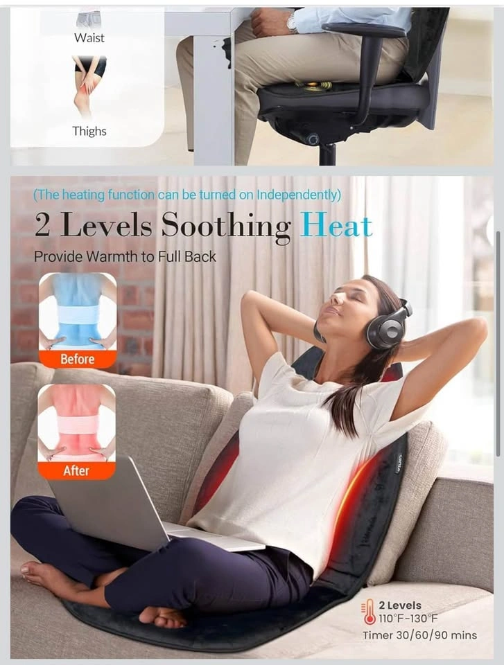 Back Massager with Heat, 5 Modes, 2 Heat Levels - photo 3