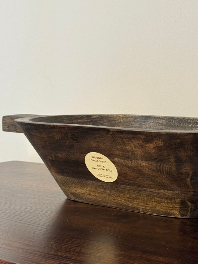 Handcrafted Wooden Bowl - Made in India - photo 4