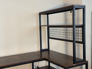 L-Shaped Corner Desk with Hutch - photo 2