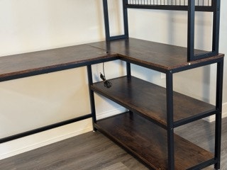 L-Shaped Corner Desk with Hutch - photo 3