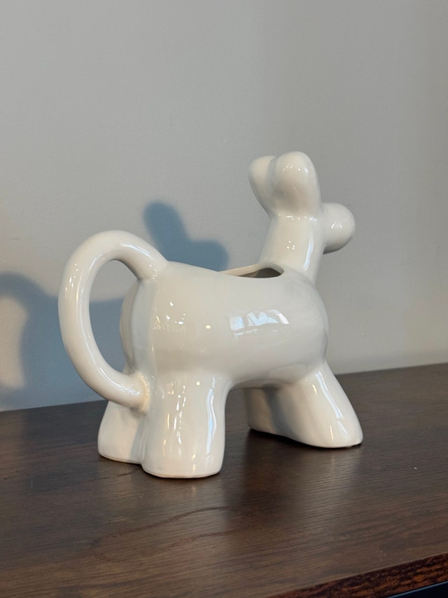White Ceramic Animal Pitcher / Planter - photo 2