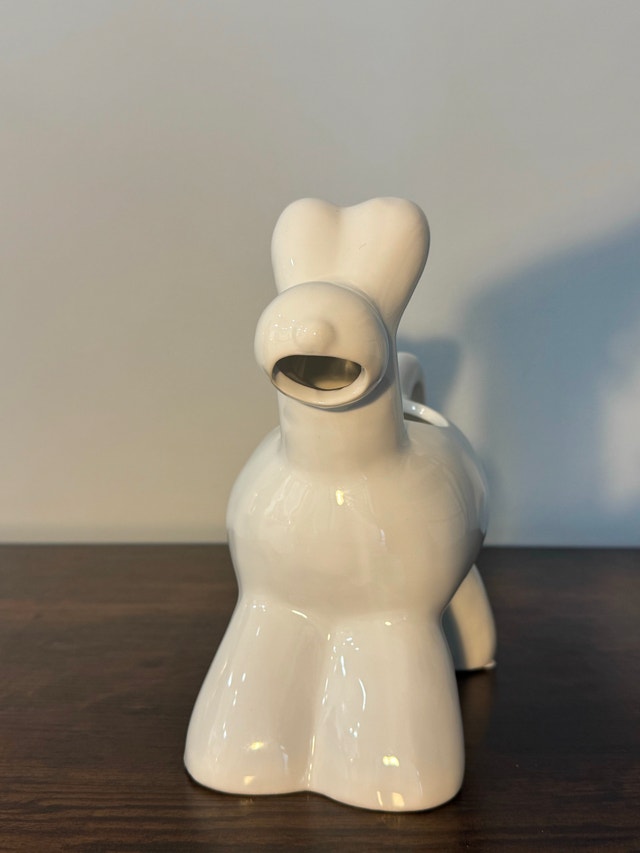 White Ceramic Animal Pitcher / Planter - photo 3