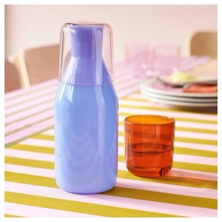 IKEA TESAMMANS Blue Glass Carafe - photo 2