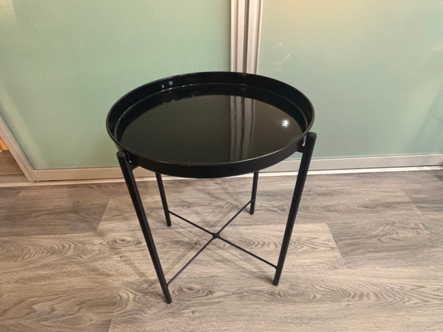 Black Metal Tray Table - photo 2