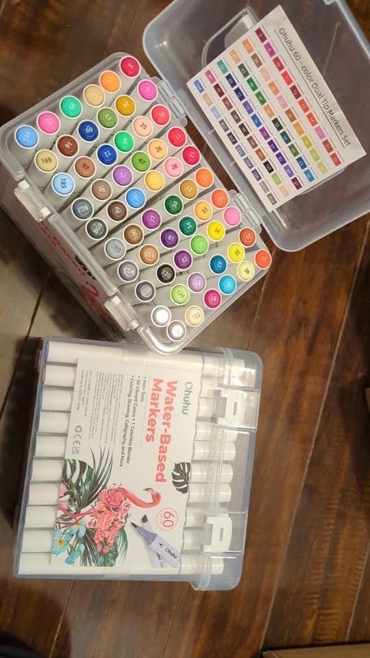 Ohuhu Water-Based Markers 60 Colors Dual Tip - photo 3