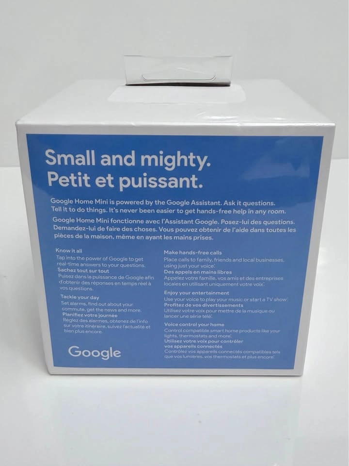 Google Home Mini Smart Speaker NEW SEALED Chalk - Google Assista - photo 2