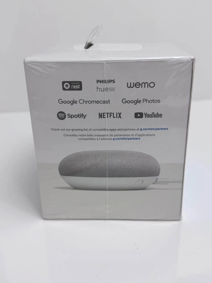 Google Home Mini Smart Speaker NEW SEALED Chalk - Google Assista - photo 4